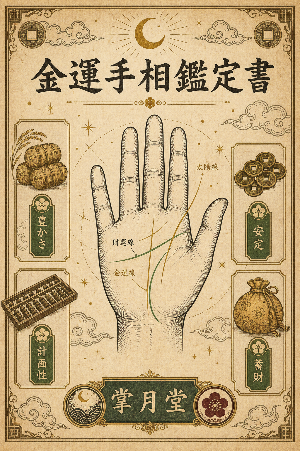 金運手相鑑定書のサンプル